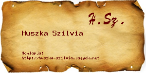 Huszka Szilvia névjegykártya