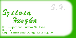 szilvia huszka business card